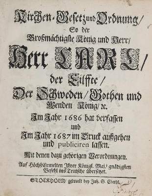 Bild Nr.1: 138-224 Kirchen-Gesetz: (Alte Drucke, Handschriften und Theologie)