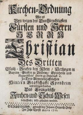 Bild Nr.1: 138-225 Kirchenordnung.: (Alte Drucke, Handschriften und Theologie)