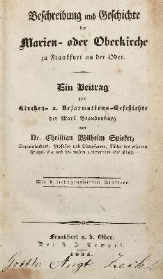Bild Nr.1: 138-2264 Spieker,C.W.: (Deutschland, Frankfurt/Oder)