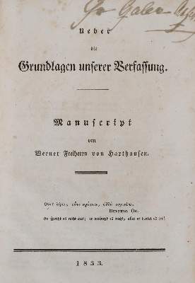 Bild Nr.1: 138-2276 Haxthausen,W. Freiherr v.: (Deutschland)