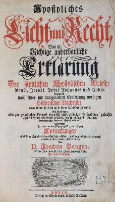 Bild Nr.1: 138-230 Lange,J.: (Alte Drucke, Handschriften und Theologie)