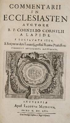 Bild Nr.1: 138-231 Lapide,C.: (Alte Drucke, Handschriften und Theologie)