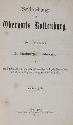 Bild Nr.1: 138-2350 Beschreibung des Oberamts: (Deutschland, Rottenburg)