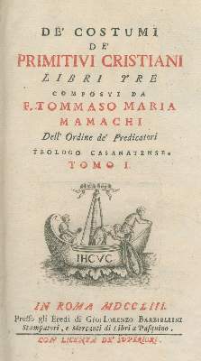 Bild Nr.1: 138-245 Mamachi,T.M.: (Alte Drucke, Handschriften und Theologie)