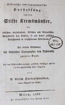 Bild Nr.1: 138-2487 Hartenschneider,U.: (Österreich, Kremsmünster)