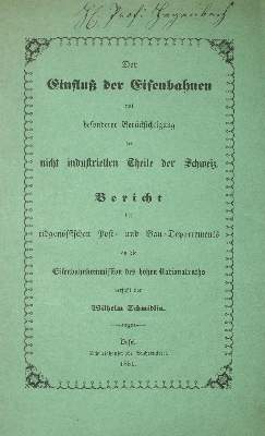 Bild Nr.1: 138-2519 Schmidlin,W.: (Schweiz, Eisenbahn)