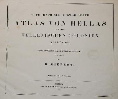 Bild Nr.2: 138-2579 Kiepert,H.: (Verschiedene Länder - Geschichte, Atlanten)
