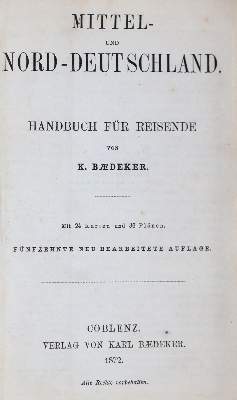 Bild Nr.2: 138-2596 Mittel- und Nord-Deutschland.: (Verschiedene Länder - Geschichte, Baedeker)