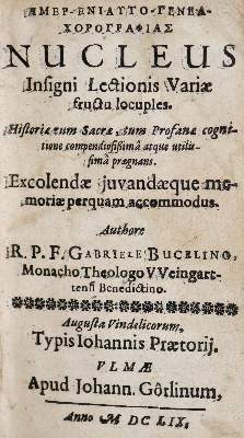 Bild Nr.1: 138-2606 Bucelin,G.: (Verschiedene Länder - Geschichte)