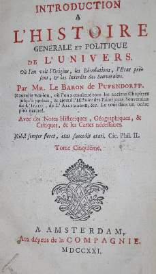 Bild Nr.1: 138-2692 Pufendorff,(S.)v.: (Verschiedene Länder - Geschichte)