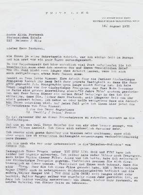 Bild Nr.1: 138-2765 Lang, Fritz (eig. Friedrich Christian Anton),: (Film - Theater - Tanz)