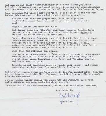 Bild Nr.2: 138-2765 Lang, Fritz (eig. Friedrich Christian Anton),: (Film - Theater - Tanz)