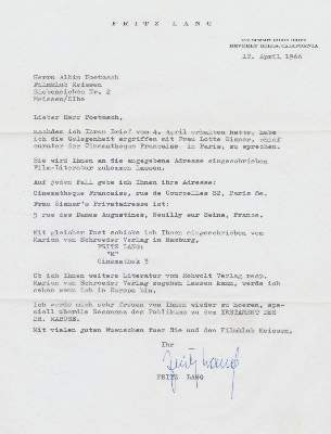 Bild Nr.1: 138-2771 Lang, Fritz (eig. Friedrich Christian Anton),: (Film - Theater - Tanz)