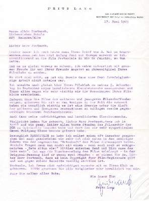 Bild Nr.1: 138-2777 Lang, Fritz (eig. Friedrich Christian Anton),: (Film - Theater - Tanz)