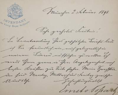Bild Nr.1: 138-2783 Possart, Ernst Ritter von,: (Autographen)