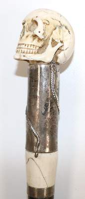 Bild Nr.3: 138-2829 Totenkopf Spazierstock.: (Varia, Memento Mori)
