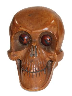 Bild Nr.1: 138-2830 Totenkopf Tischuhr.: (Varia, Memento Mori)