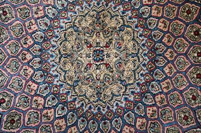 Bild Nr.25: 138-2850 Kashmir Seidenteppich.: (Varia, Teppiche)
