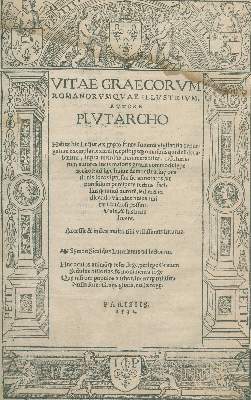 Bild Nr.1: 138-291 Plutarch.: (Alte Drucke, Handschriften und Theologie)
