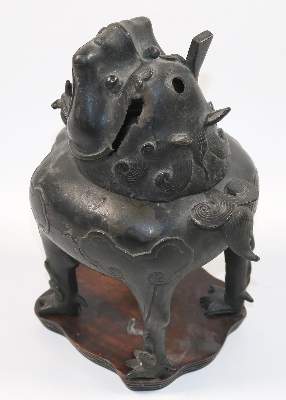 Bild Nr.2: 138-2912 Bronze Räuchergefäss: (Asiatika, Ritualgegenstände)