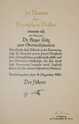 Bild Nr.1: 138-2964 Verleihungsurkunde: (Militaria)