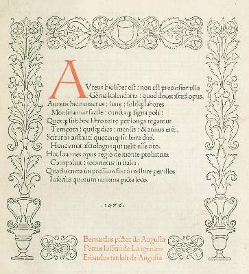 Bild Nr.1: 138-300 Regiomontanus (d.i. Johannes Müller von Königsberg).: (Alte Drucke, Handschriften und Theologie)