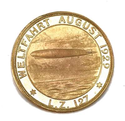 Bild Nr.1: 138-3052 Goldmedaille Zeppelin: (Münzen und Medaillen, Zeppelin)