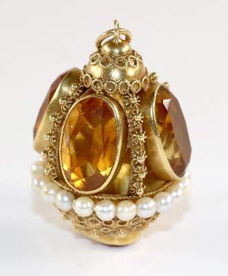 Bild Nr.3: 138-3101 Prächtiger Citrinanhänger.: (Schmuck, Anhänger)