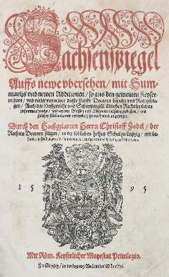 Bild Nr.1: 138-311 Sachsenspiegel.: (Alte Drucke, Handschriften und Theologie)
