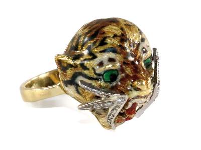 Bild Nr.1: 138-3118 Leopardenkopf-Ring.: (Schmuck, Ringe)