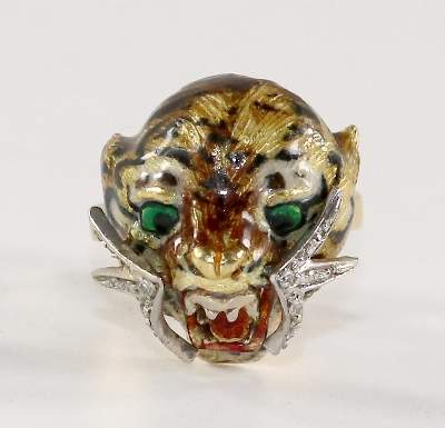 Bild Nr.3: 138-3118 Leopardenkopf-Ring.: (Schmuck, Ringe)