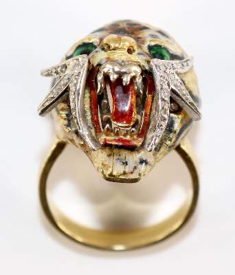 Bild Nr.4: 138-3118 Leopardenkopf-Ring.: (Schmuck, Ringe)