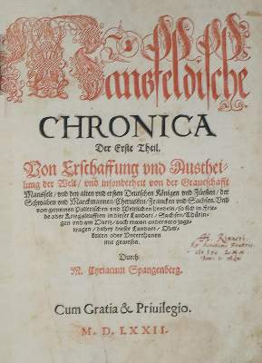 Bild Nr.1: 138-336 Spangenberg,C.: (Alte Drucke, Handschriften und Theologie)