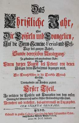 Bild Nr.1: 138-339 (Sporck,F.A.v.).: (Alte Drucke, Handschriften und Theologie)