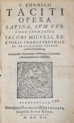 Bild Nr.1: 138-348 Tacitus,C.: (Alte Drucke, Handschriften und Theologie)