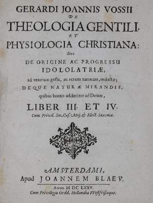 Bild Nr.1: 138-366 Voss,G.J.: (Alte Drucke, Handschriften und Theologie)