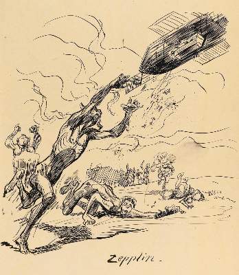 Bild Nr.1: 138-3720 Kley, Heinrich: (Künstlergraphik, Aeronautik, Zeppelin)