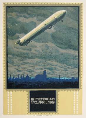 Bild Nr.1: 138-3721 Kunst, Carl: (Künstlergraphik, Aeronautik, Zeppelin)