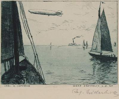 Bild Nr.31: 138-3725 Zeppelin Konvolut: (Künstlergraphik, Aeronautik, Zeppelin)