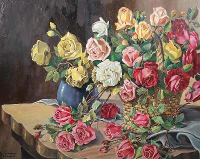 Bild Nr.2: 138-3784 Blumen.: (Künstlergraphik)