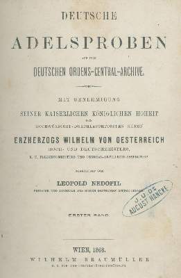 Bild Nr.1: 138-385 Nedopil,L.: (Genealogie und Heraldik, Österreich)