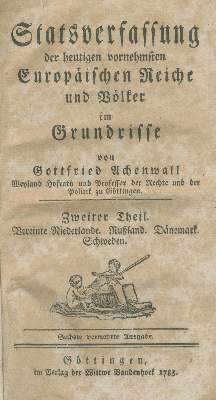 Bild Nr.1: 138-397 Achenwall,G.: (Politik und Staatswissenschaften)