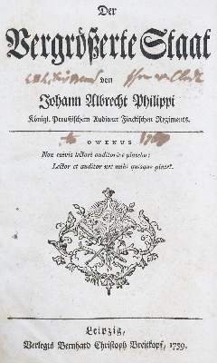 Bild Nr.1: 138-406 Philippi,J.A.: (Politik und Staatswissenschaften)