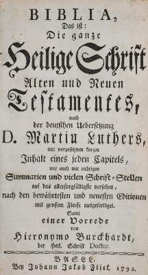 Bild Nr.1: 138-41 Biblia germanica.: (Bibeln)