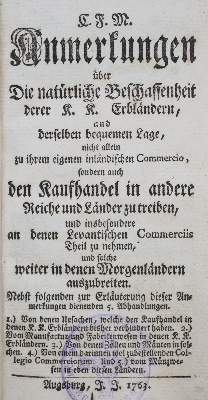Bild Nr.1: 138-432 M(eixner),C.F.: (Wirtschaft, Orienthandel)