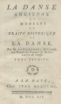 Bild Nr.1: 138-438 Cahusac,(L.)de.: (Film - Theater - Tanz)