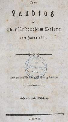 Bild Nr.1: 138-488 Landtags, Des,: (Juridica und Kriminologie, Bayern)