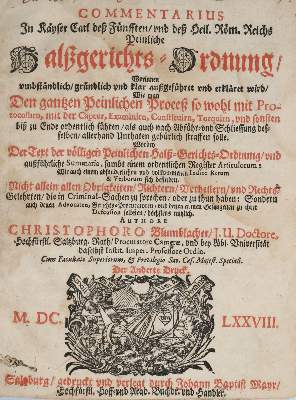 Bild Nr.1: 138-489 Blumblacher,C.: (Juridica und Kriminologie)