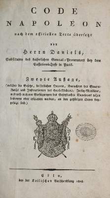 Bild Nr.1: 138-492 Code Napoleon: (Juridica und Kriminologie)