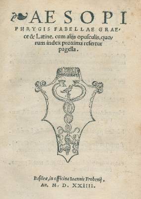 Bild Nr.1: 138-5 Aesop.: (Alte Drucke, Handschriften und Theologie)